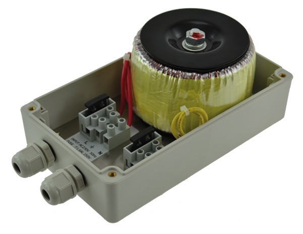 Transformateur 230Vac/24Vac/120Va (5A) en boitier ABS IP